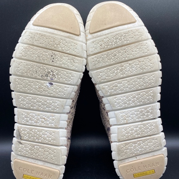 Cole Haan Zerogrande Oxford Shoes 8B beige python embossed leather, 8B women's - Picture 3 of 5